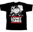 Looney Tunes Old School Rap Black Young Mens T-shirt