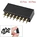 Amico 2.54mm Pitch 16 Pins Header Female Socket Black 10 Pcs