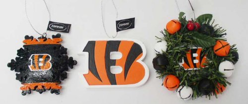 Cincinnati Bengals 3 Pack Ornaments