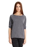 Broadway NYC Camiseta Manga Larga Fedora (Gris Oscuro)