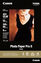 Canon Photo Paper Pro II, 13 x 19 Inches, 10 Sheets (2737B014)