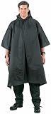 Black Tactical Rip-Stop Nylon Poncho