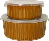 Sango Concepts Cocoa Covered Storage Bowls, Set of 2
