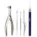 Earwax Removal Kit 5 Pcs, Ear Wax Cleaning Tool Set, Ear Pick with LED Light USB Charging, Stainless Steel Ear Curette, Earwax Tweezer, Ear Canal Dilator, Ear Wax Remover Tool with Storage Box