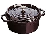 Staub 5 Quart Round Cocotte, Aubergine