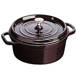 Staub 5 Quart Round Cocotte, Aubergine