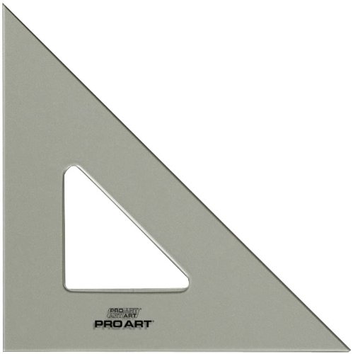 Pro Art 12-Inch 45/90-Degree Triangle, Smoke