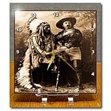 Sitting Bull and Buffalo Bill 1895 Sepia - 6x6 Desk Clock