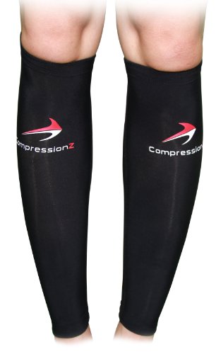 Calf Compression Sleeves (1 Pair) - Best to Guard Against Shin Splints - Men's and Women's Compression Leg Sleeves for Running, Jogging, Walking, Crossfit and Fitness Athletes