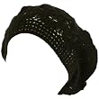Crochet Classic Knit Light Beret Slouch Tam Hat Black