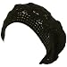Crochet Classic Knit Light Beret Slouch Tam Hat Black
