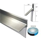 Chrome Framed Shower Door Replacement Bottom Deflector with Vinyl Sweep - 35 Long