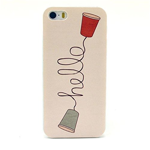 Cute funny Picture Hard Back Case Cover Skin For Apple iPhone5 5G 5S -Acoustic cups (Package includes: 1 X Screen Protector and Stylus Pen image”Gift_Source”)