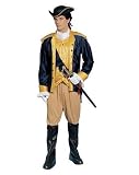 Patriot Adult Colonial American Continental Army Soldier Historical Revolutionary Blue-Coat Costume