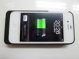 【新品】【送料無料】iPhone4シンプルオシャレなバッテリー内蔵ハードケース Power charger External battery case Black【SoftBank】【au】