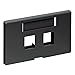 Leviton 49910-HE2 2-Port QuickPort Modular Furniture Faceplate (Herman Miller), Black