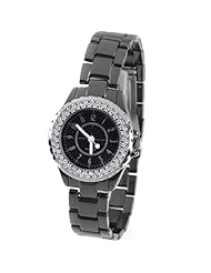 Orient Idea Ori-0238E Stainless Steel Womans Quartz Watch Wristwatch with Rhinestones for Woman - Black