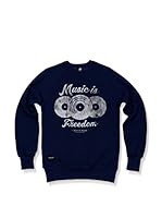 Seventy Seven Sudadera Music Is Freedom (Azul Marino)