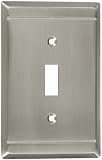 Stanley Home Designs V8035 Franklin Single Switch Plate, Satin Nickel