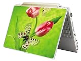 Bundle Monster MINI NETBOOK Laptop Notebook Skin Sticker Cover Art Decal – 7″ 8″ 9″ 10″ – Fit HP Dell Asus Acer Eee Compaq MSI – Butterfly Flower