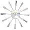 Sunbeam Round Clock- Chrome