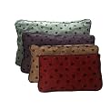 Gusseted Dog Bed  Red Brick Pawprint