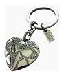 Coach Pave Crystal Signature C Heart Keyring / Purse Fob / Locket Style 92416
