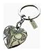 Coach Pave Crystal Signature C Heart Keyring / Purse Fob / Locket Style 92416
