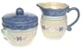 Pfaltzgraff Summer Breeze Stoneware Sugar and Creamer Set