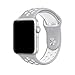 Apple Watch 42mm Nike Sport Band, iMiWell Soft Silicone Quick Release Replacement Strap for Apple iWatch Series 1 Series 2, Apple Watch Nike+ (42mm Medium/Large Gray+White)