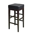 Square Metro Bar Stool - Espresso/ Black (30")