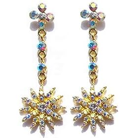 SuperStar Genuine Crystal Earrings - Clear