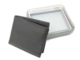 Perry Ellis Portfolio Genuine Leather Passcase Bi-Fold Wallet with Free Gift box