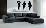 Bodybuilders Pose Gym Sports Decor Wall Mural Vinyl Decal Sticker M046