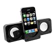GTMax Black Portable Folding Stereo Speaker For Sandisk Sansa Clip Plus 4GB 8GB