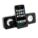 Black Portable Folding Stereo Speaker For Apple iPod Touch Ithouch Classic, Video, iPhone 1G 3G