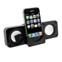 Black Portable Folding Stereo Speaker For Apple iPod Touch Ithouch Classic, Video, iPhone 1G 3G