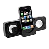 Black Portable Folding Stereo Speaker For Apple iPod Touch Ithouch Classic, Video, iPhone 1G 3G