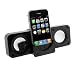 Black Portable Folding Stereo Speaker For Apple iPod Touch Ithouch Classic, Video, iPhone 1G 3G