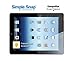 Simple Snap Tempered Glass Screen Protector for Apple iPad Air 1 & 2 High Definition (HD) Oleophobic - Maximum Clarity and Touchscreen Accuracy with