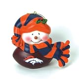 Denver Broncos NFL Light-Up Musical Snowman Ornament (2.75)