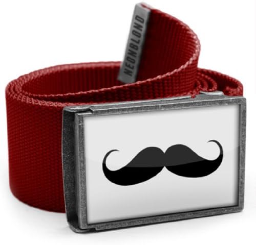 NEONBLOND Belt red "Mustache" - with buckle