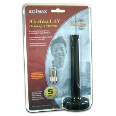 Edimax EA-IO5D5-dBi indoor omni-directional antenna w/RP-SMA jumper and 1M cable