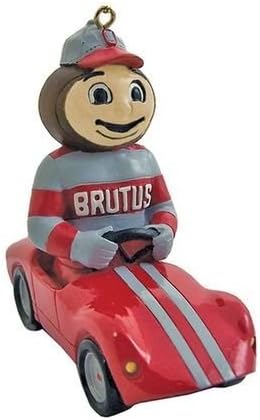 Ohio State University Mascot NCAA Race Car Ornament