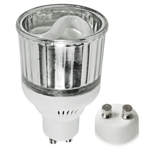 11 Watt - 35 W Halogen Equal - GU10 Base - 120 Volt - Warm White 2700K - CFL Light Bulb - Global Consumer Products 076 On Sale