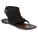 Women's Mossimo® Penny Suede Flat Sandals - Black