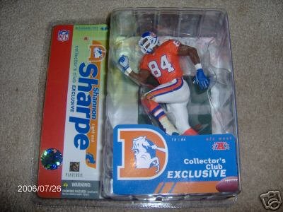 McFarlane Toys NFL Sports Picks Collectors Club Exclusive Action Figure Shannon Sharpe (Denver Broncos) Orange Retro Jersey