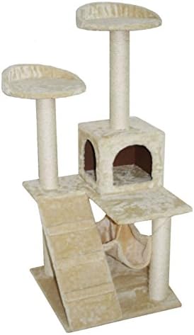 Climbing Cat Tree with Hammock, Ramp, Two Beds & Kitty Condo