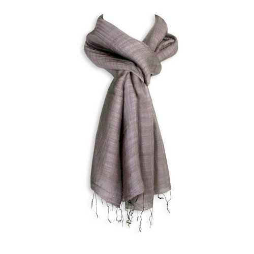Red Blossom Women's Scarf - Textured Silk
