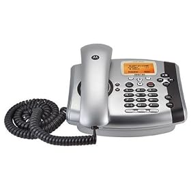 Motorola MD791 5.8 GHz Digital Expandable Cordless Phone with Corded Base and Answering System (Silver/Black)